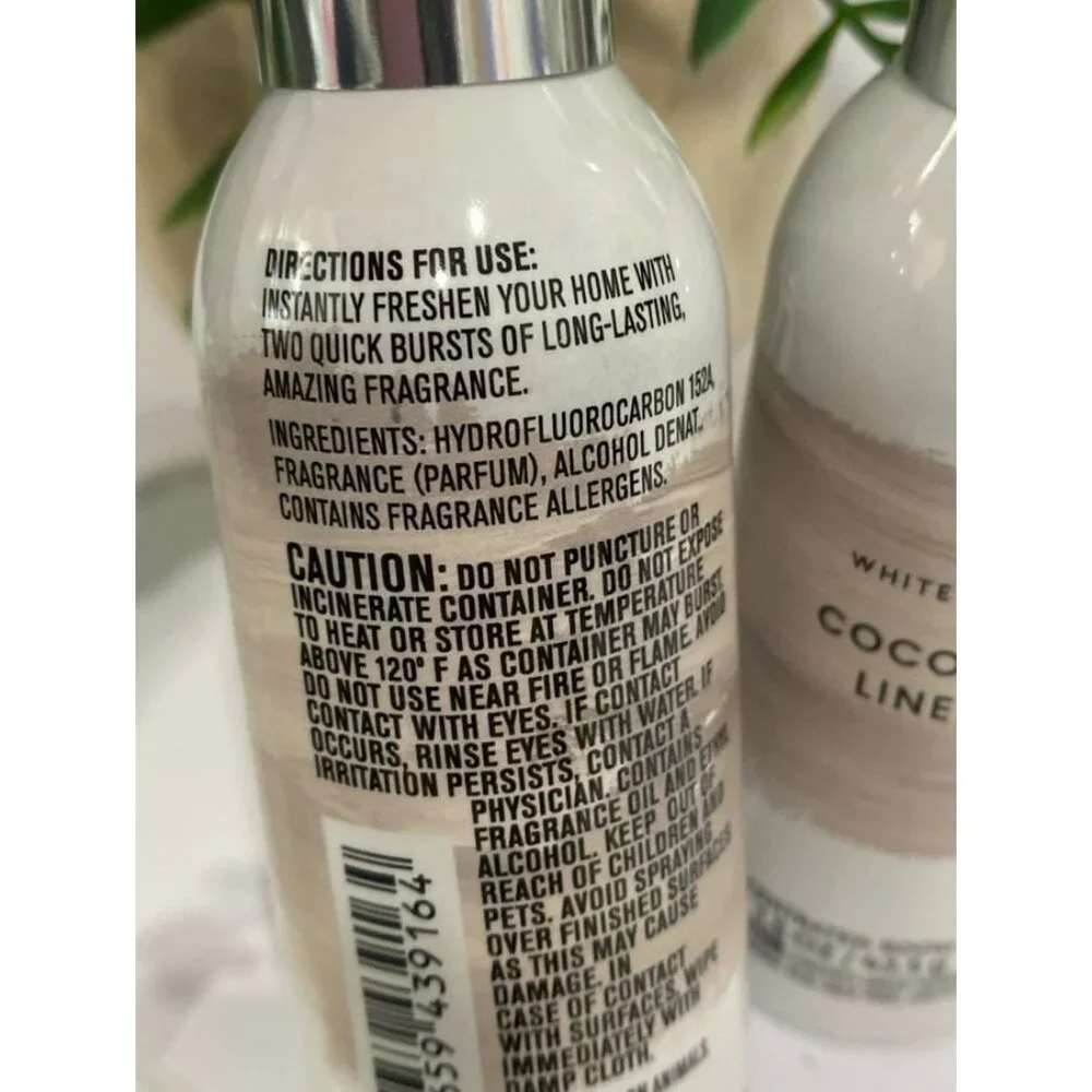 Bath & Body Works “Coconut Linen” 2 NEW Concentrated Room Sprays